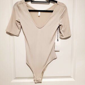 NWT Beige Scoopneck Bodysuit - Small (Nordstrom)